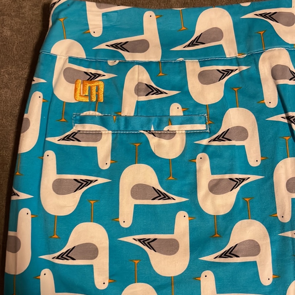 Loudmouth Golf Skort Skirt - Seagull Bird Print - 2 - Picture 5 of 6